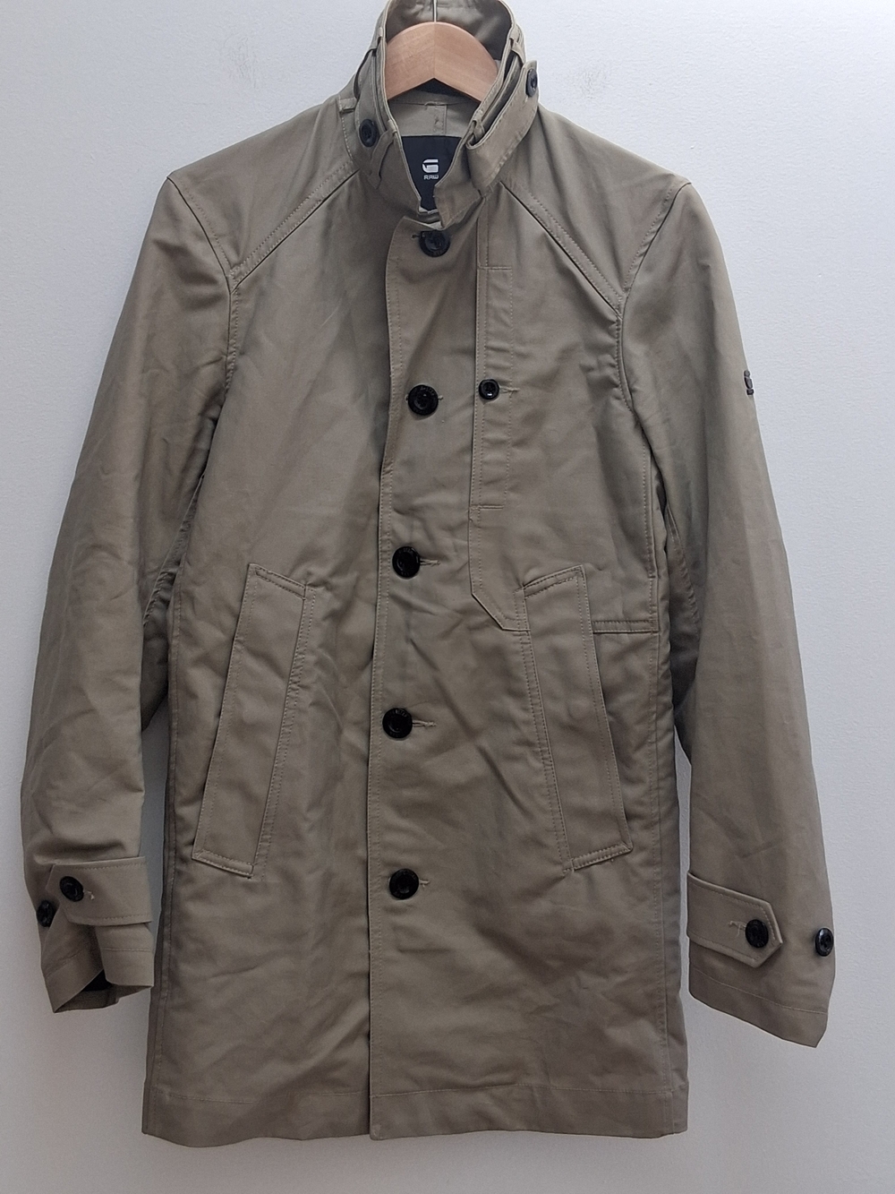 G-Star Raw  Men's Garber Trench Coat Jacket Tan Size XS Classic